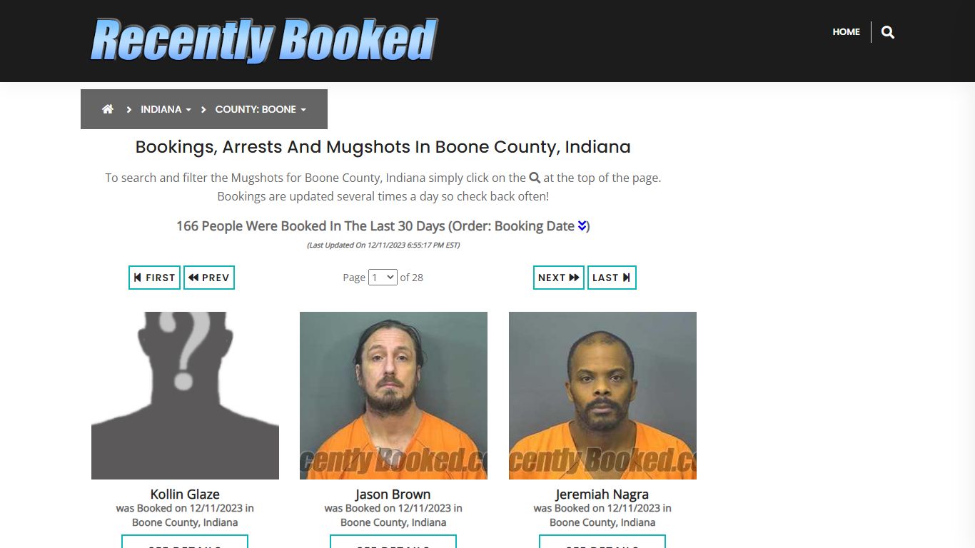 Recent bookings, Arrests, Mugshots in Boone County, Indiana